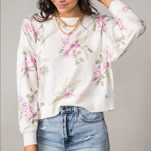 Z Supply Elle Garden Floral Top Sweatshirt